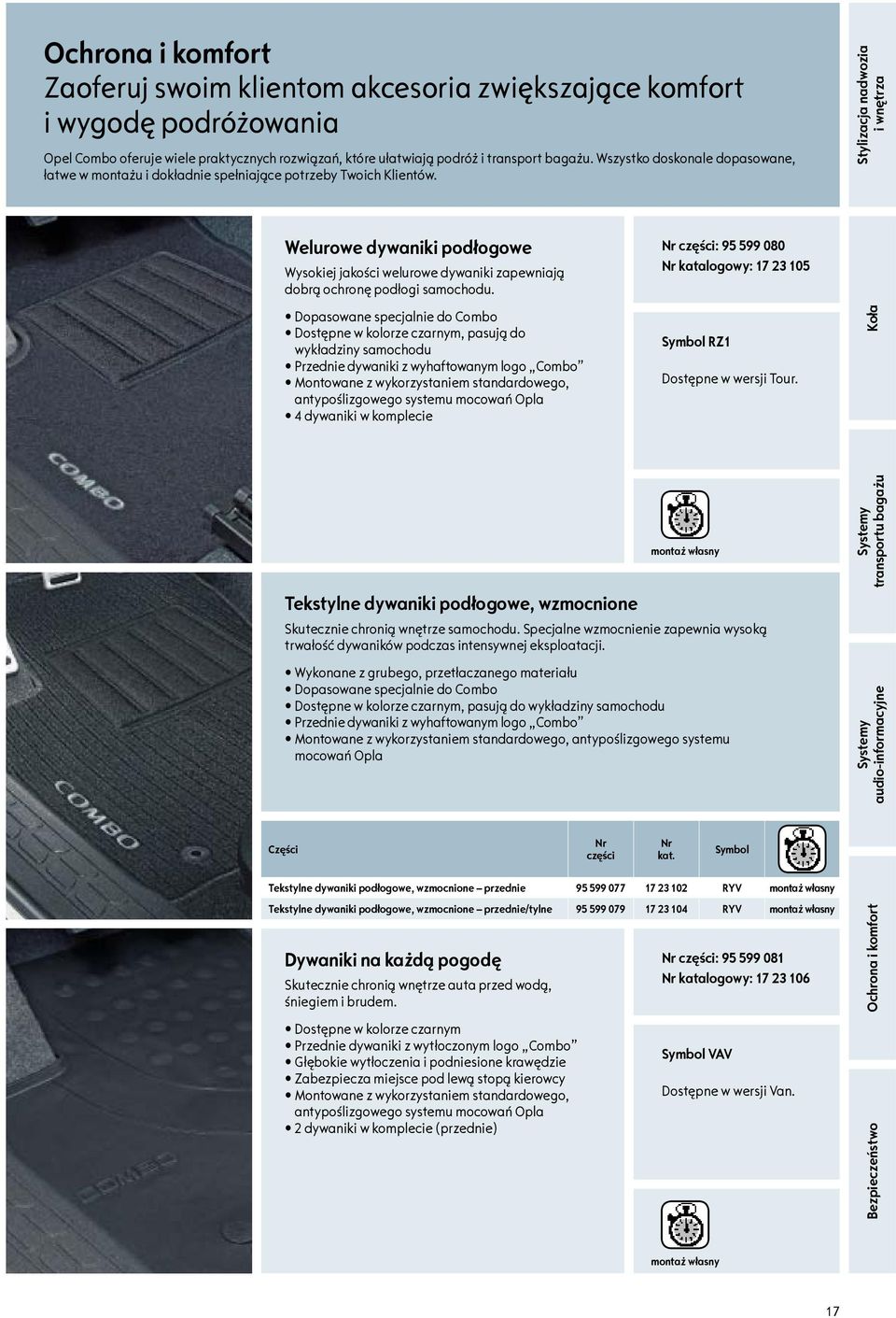 Stylizacja nadwozia i wnętrza Welurowe dywaniki podłogowe Wysokiej jakości welurowe dywaniki zapewniają dobrą ochronę podłogi samochodu.