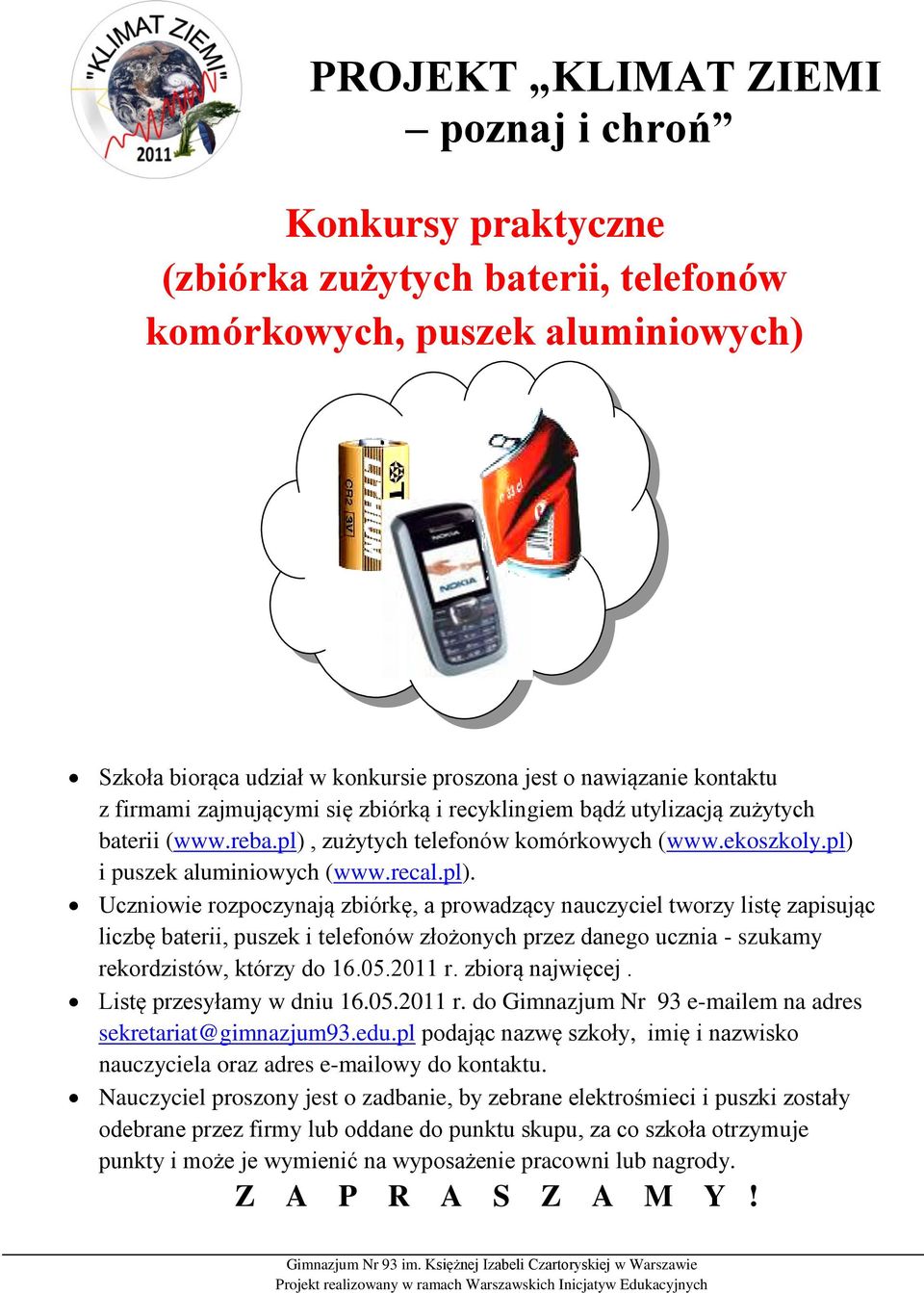 zużytych telefonów komórkowych (www.ekoszkoly.pl) 