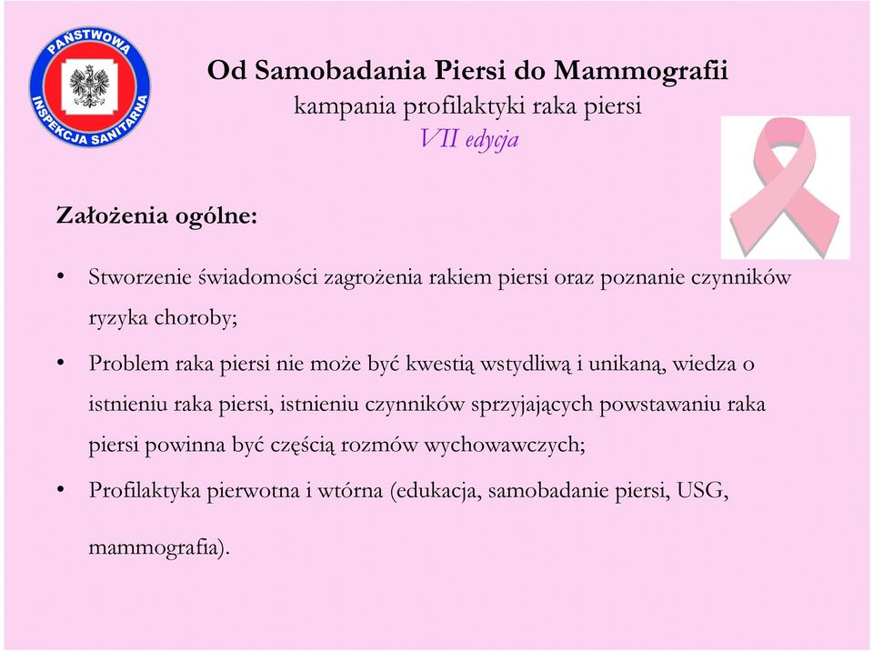 unikaną, wiedza o istnieniu raka piersi, istnieniu czynników sprzyjających powstawaniu raka piersi powinna