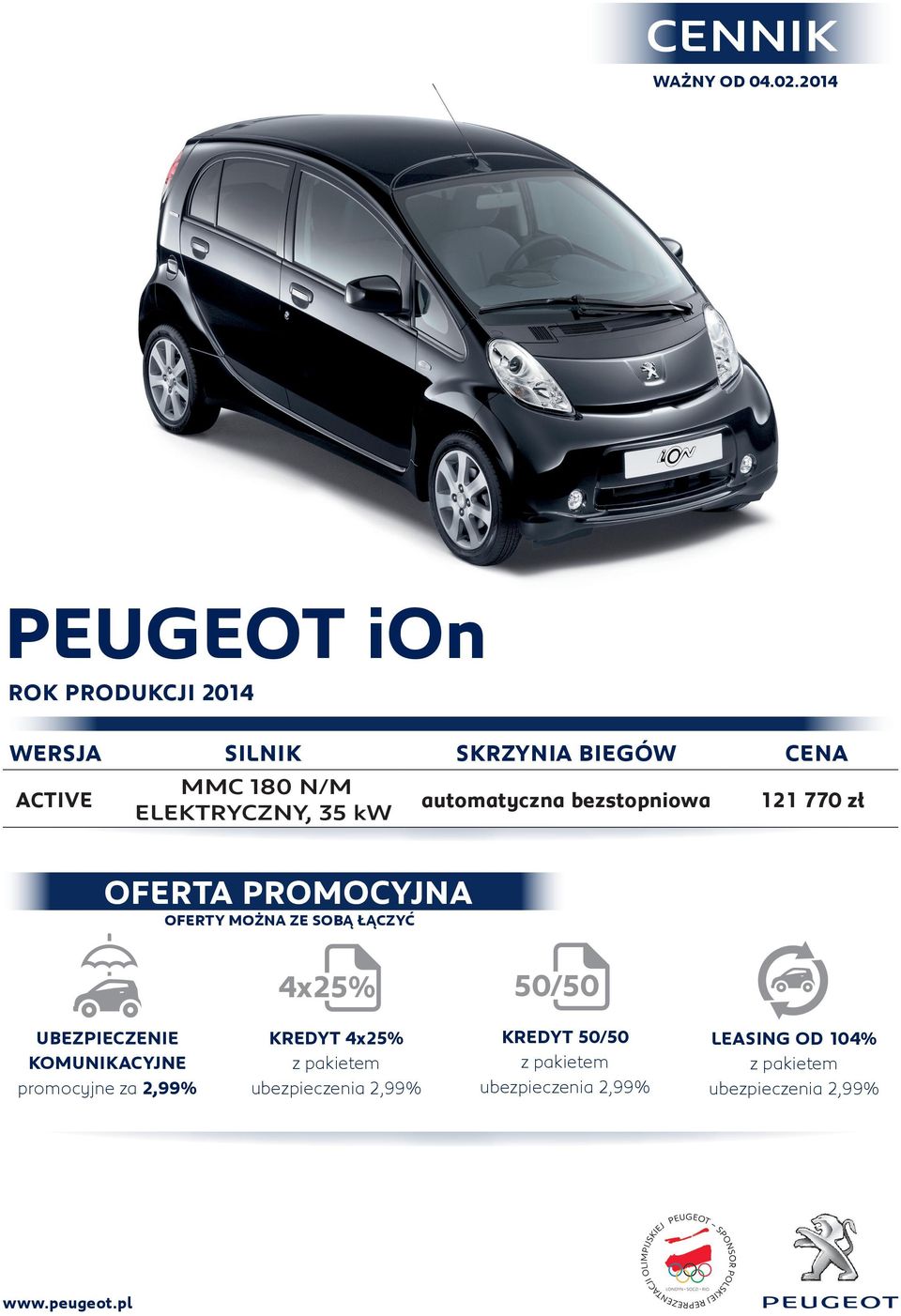 180 N/M ELEKTRYCZNY, 35 kw automatyczna bezstopniowa 121 770 zł OFERTA PROMOCYJNA