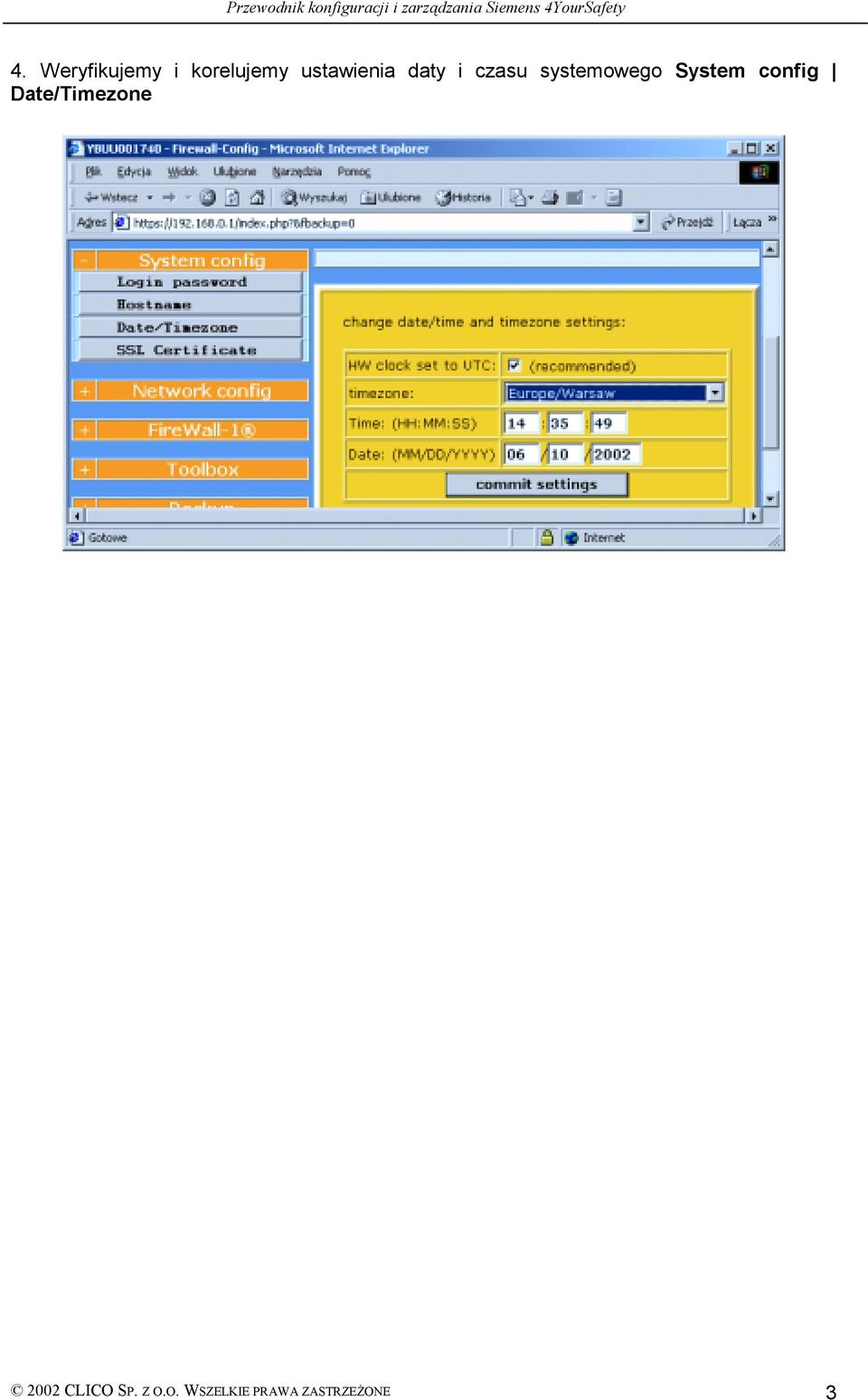 System config Date/Timezone 2002