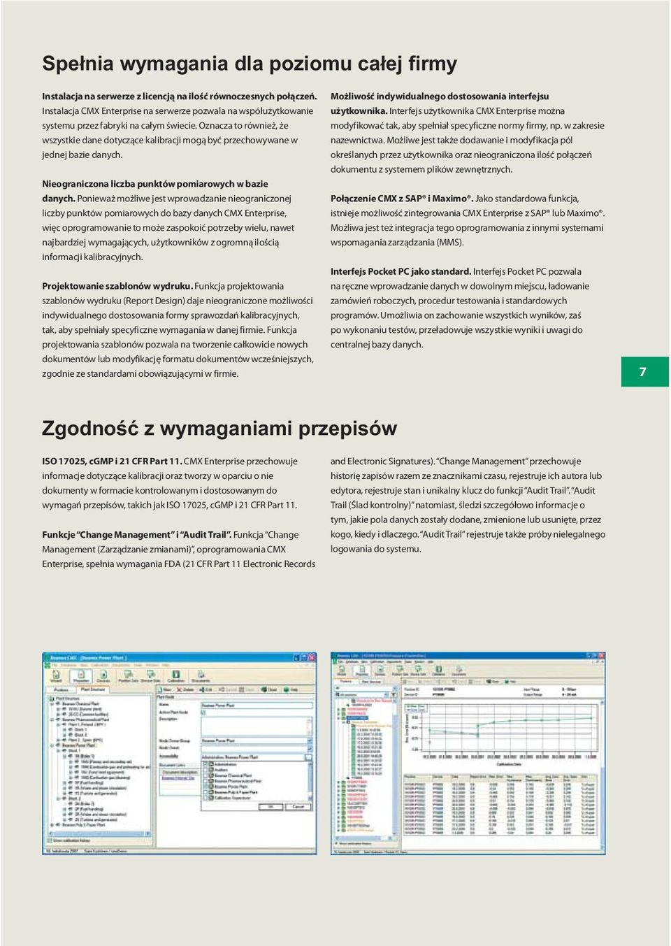 Interfejs użytkownika CMX Enterprise można systemu przez fabryki na całym świecie. Oznacza to również, że modyfikować tak, aby spełniał specyficzne normy firmy, np.