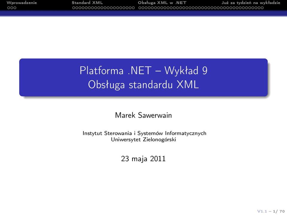 Marek Sawerwain Instytut Sterowania i
