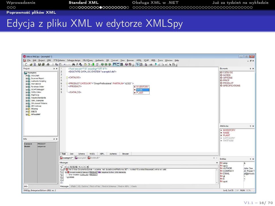 pliku XML w