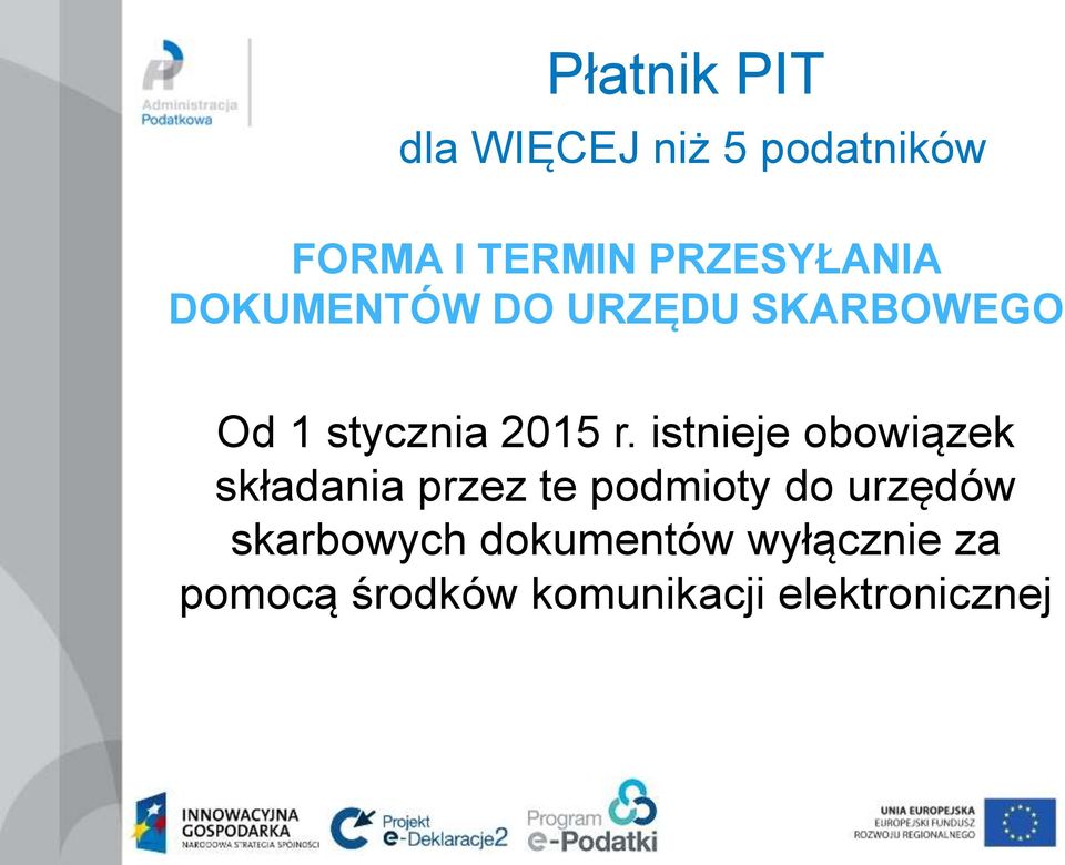 istnieje obowiązek składania przez te podmioty do urzędów