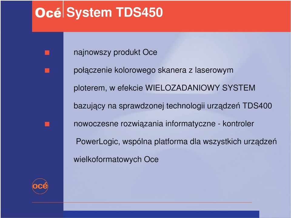 sprawdzonej technologii urządzeń TDS400 nowoczesne rozwiązania