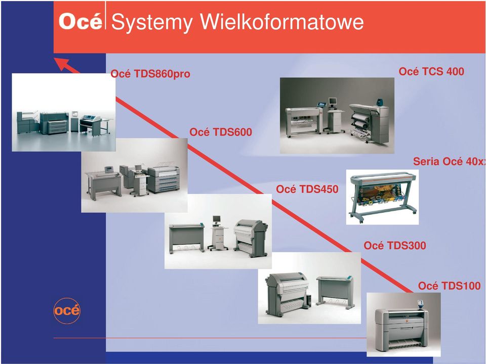 TDS600 Océ TDS450 Seria Océ