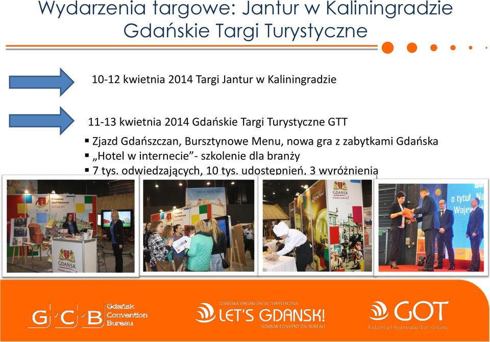Turystyczne GTT Zjazd Gdańszczan, Bursztynowe Menu, nowa gra z zabytkami Gdańska