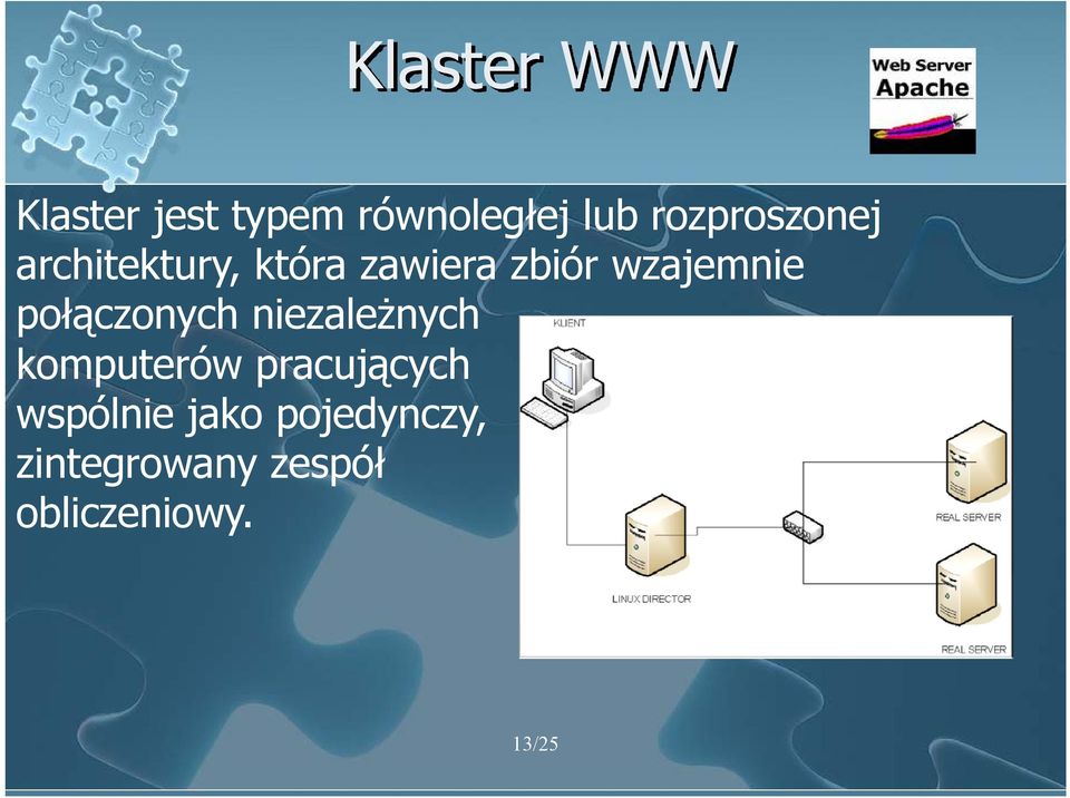 wzajemnie połączonych niezależnych komputerów