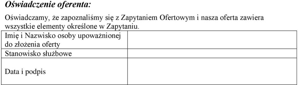 elementy określone w Zapytaniu.