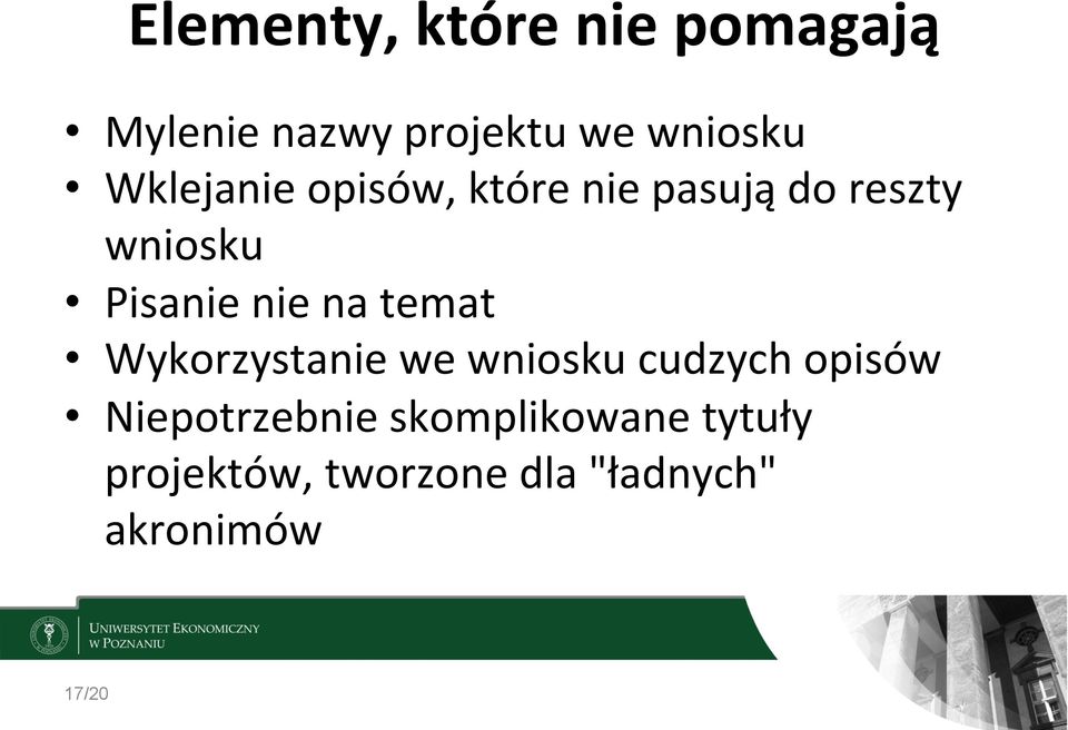 na temat Wykorzystanie we wniosku cudzych opisów Niepotrzebnie
