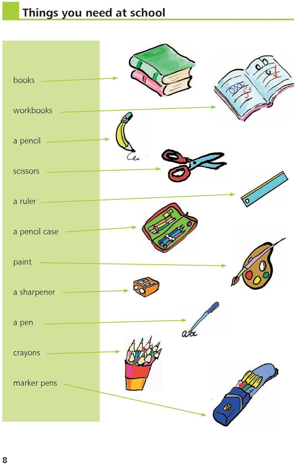 ruler a pencil case paint a