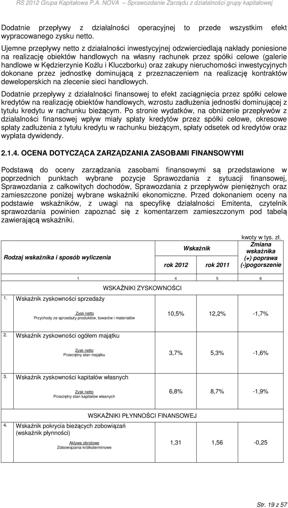 i Kluczborku) oraz zakupy nieruchomości inwestycyjnych dokonane przez jednostkę dominującą z przeznaczeniem na realizację kontraktów deweloperskich na zlecenie sieci handlowych.