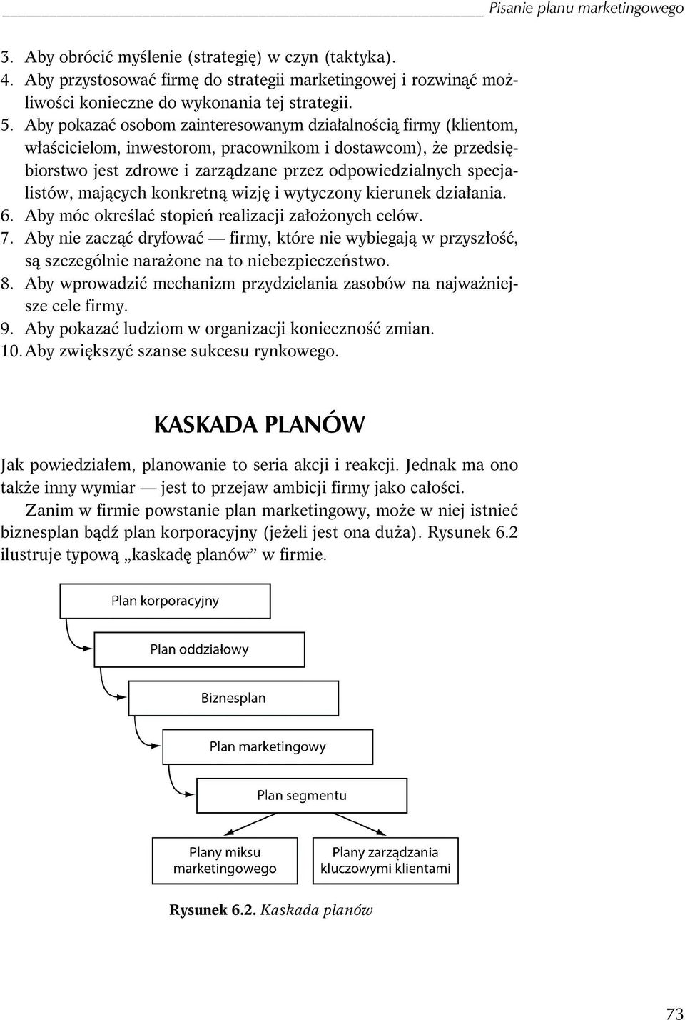 mających konkretną wizję i wytyczony kierunek działania. 6. Aby móc określać stopień realizacji założonych celów. 7.