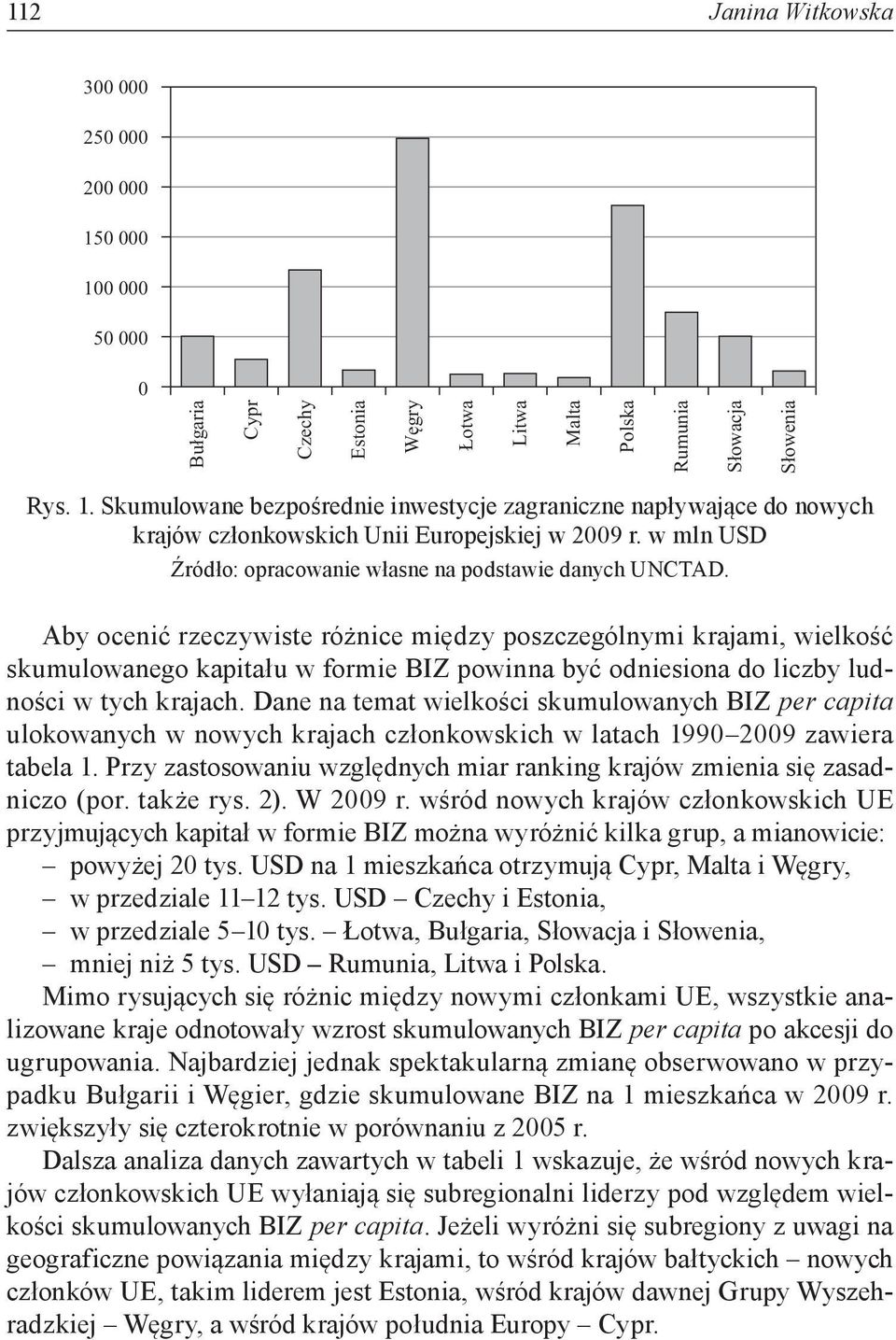 Aby ocenić rzeczywiste różnice między poszczególnymi krajami, wielkość skumulowanego kapitału w formie BIZ powinna być odniesiona do liczby ludności w tych krajach.