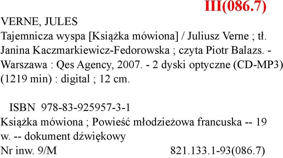 - 2 dyski optyczne (CD-MP3) (1219 min) : digital ; 12 cm.