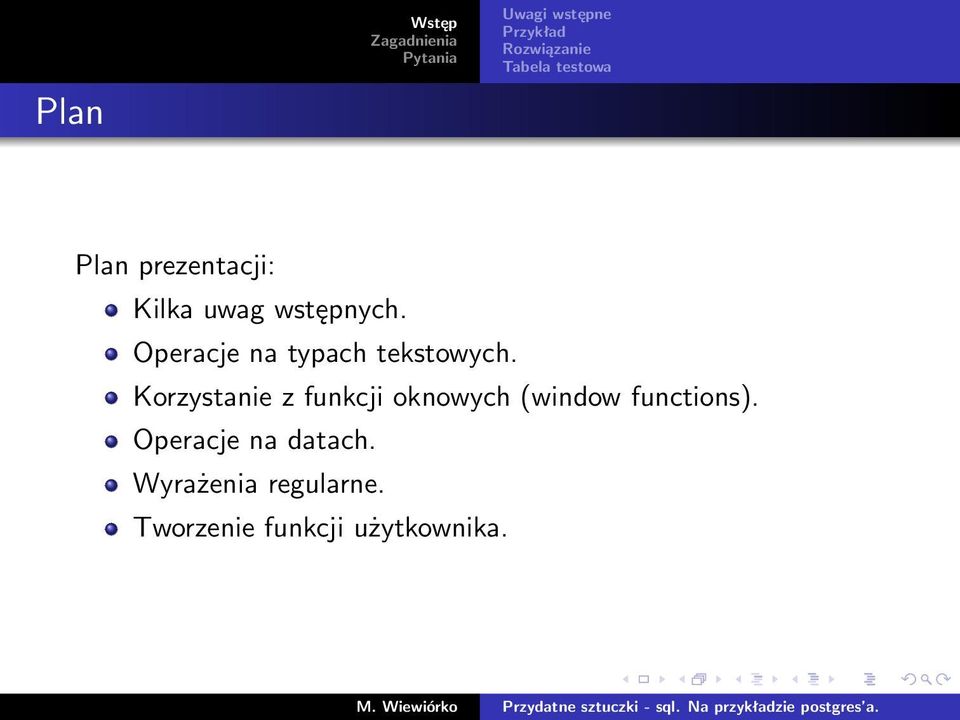 Operacje na typach tekstowych.