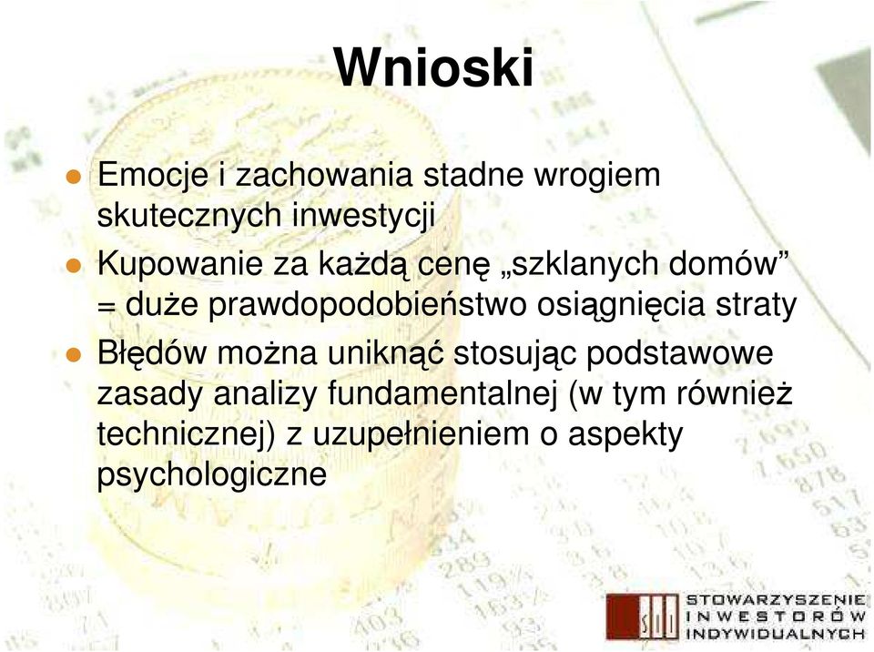 osiągnięcia straty Błędów moŝna uniknąć stosując podstawowe zasady