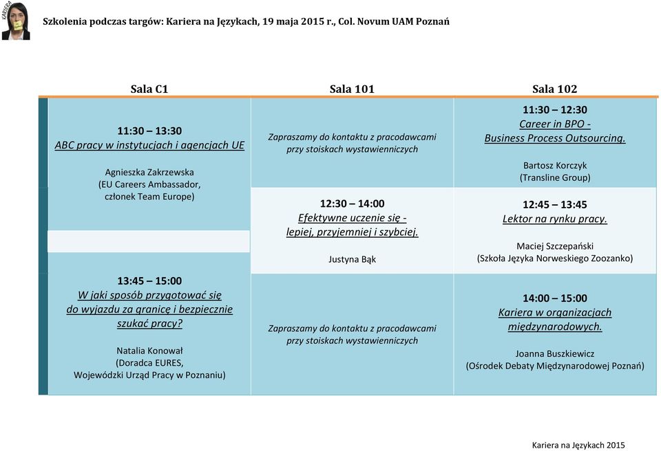 Bartosz Korczyk (Transline Group) 12:45 13:45 Lektor na rynku pracy.