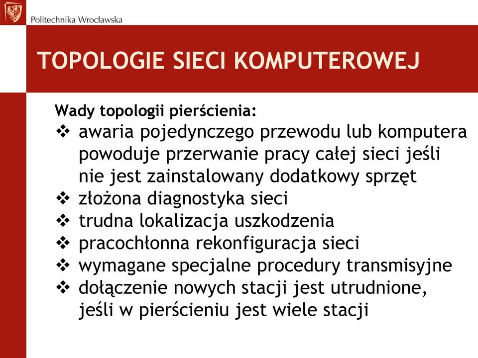 złożona diagnostyka sieci trudna lokalizacja uszkodzenia pracochłonna rekonfiguracja sieci