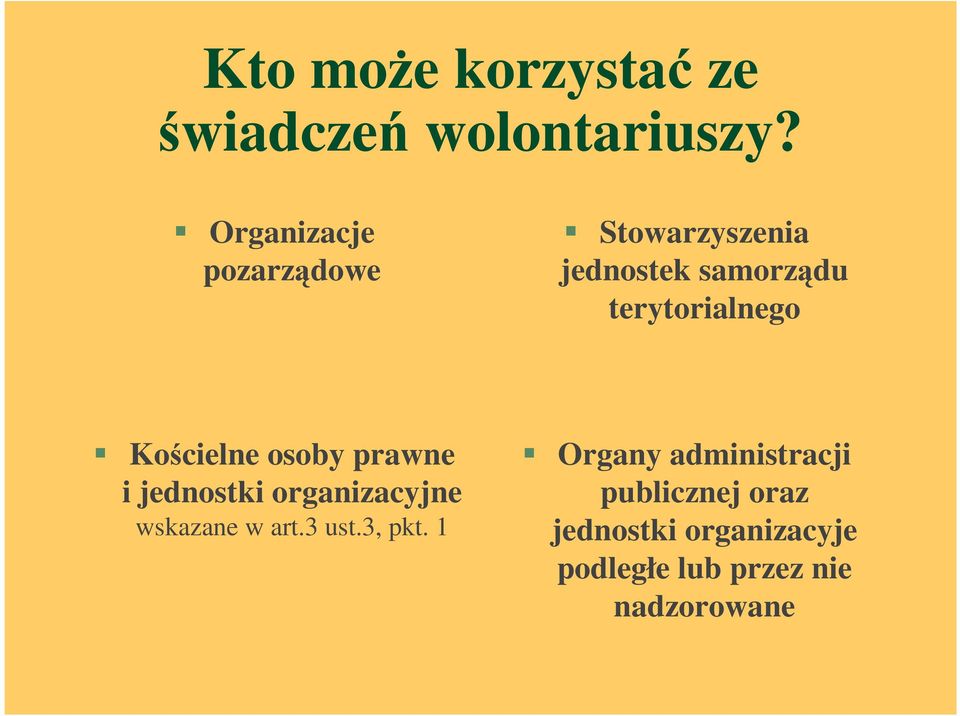 Kościelne osoby prawne i jednostki organizacyjne wskazane w art.3 ust.