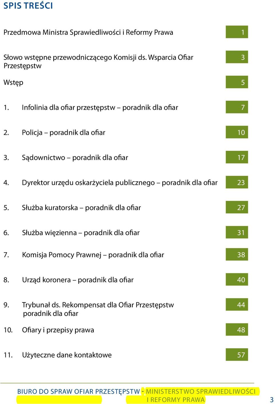 Dyrektor urzędu oskarżyciela publicznego poradnik dla ofiar 23 5. Służba kuratorska poradnik dla ofiar 27 6. Służba więzienna poradnik dla ofiar 31 7.