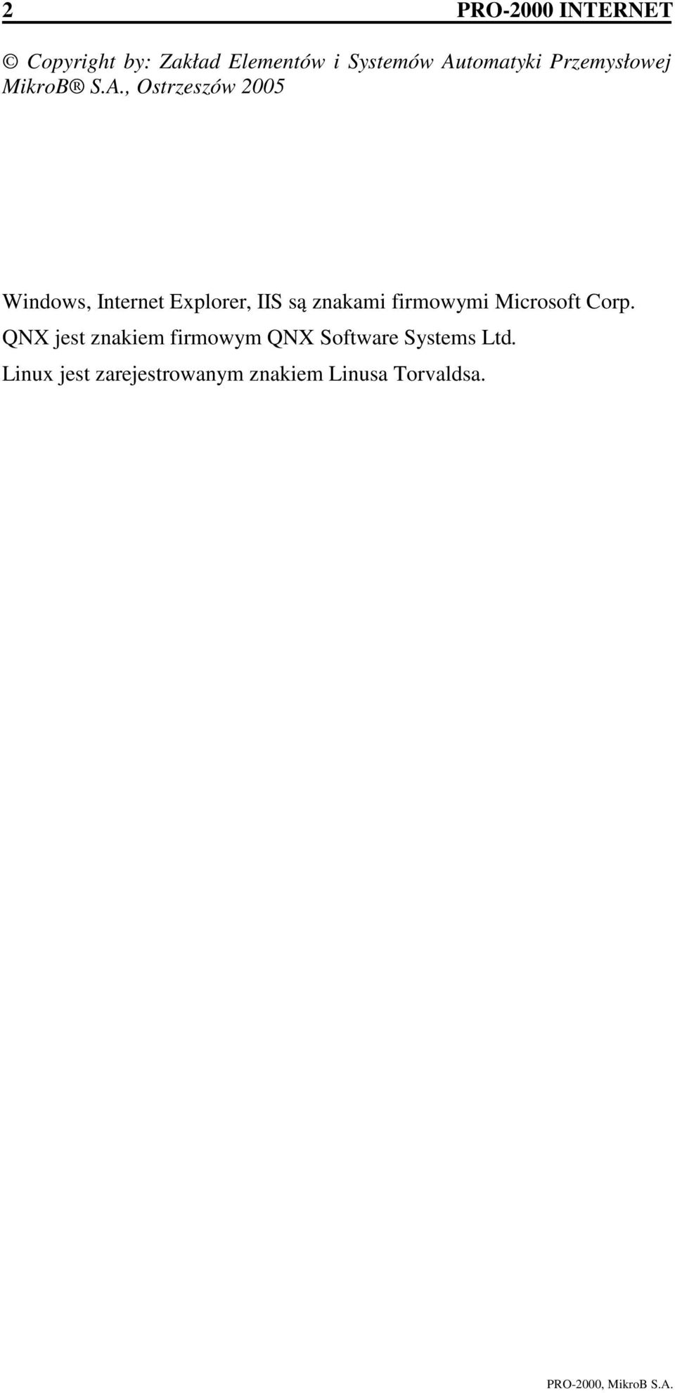 Explorer, IIS są znakami firmowymi Microsoft Corp.