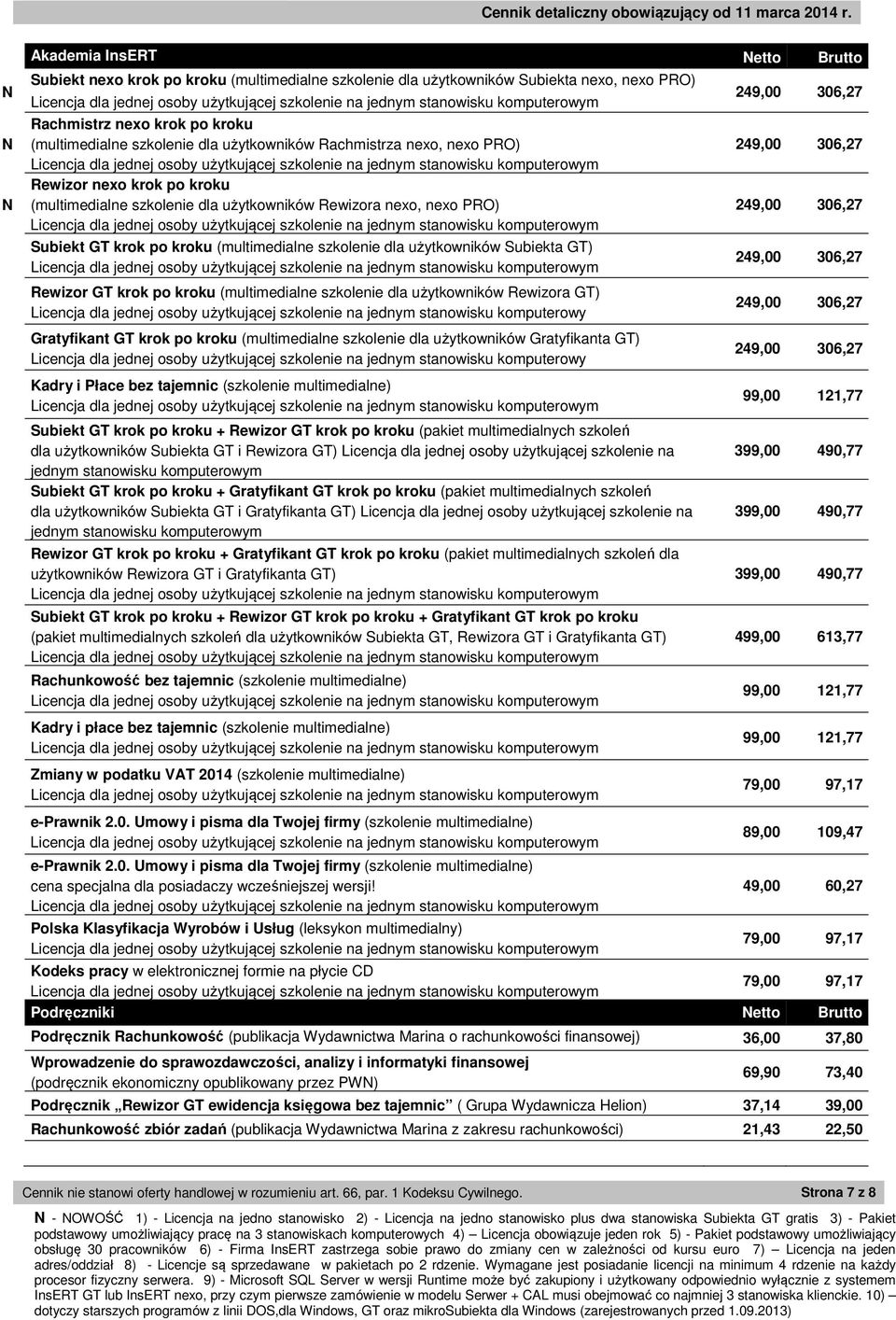 GT) Rewizor GT krok po kroku (multimedialne szkolenie dla użytkowników Rewizora GT) Licencja dla jednej osoby użytkującej szkolenie na jednym stanowisku komputerowy Gratyfikant GT krok po kroku