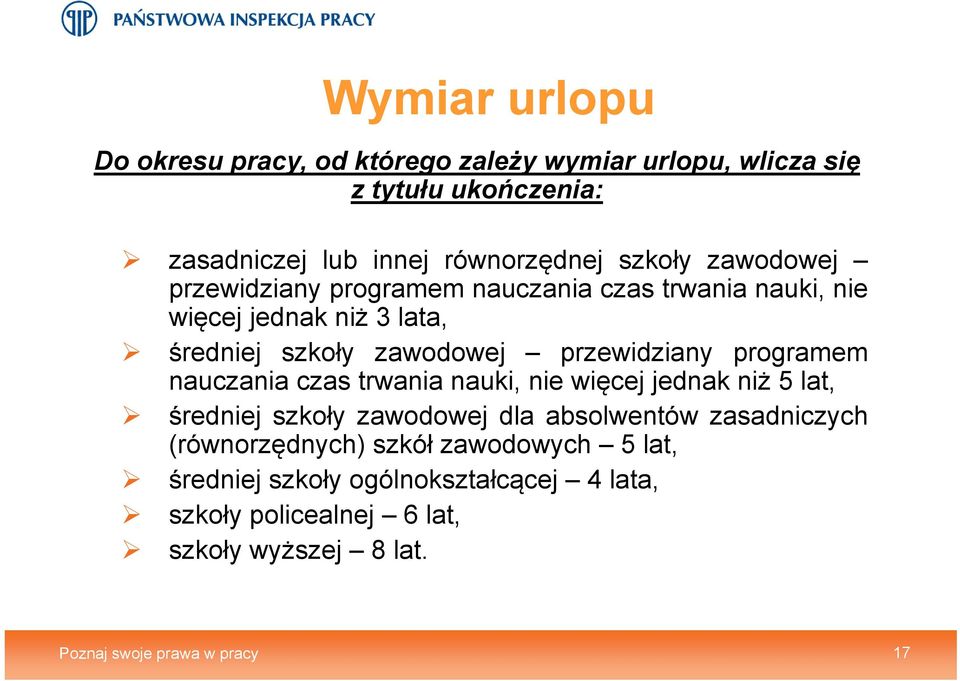 programem nauczania czas trwania nauki, nie więcej jednak niż 5lat, średniej szkoły zawodowej dla absolwentów zasadniczych