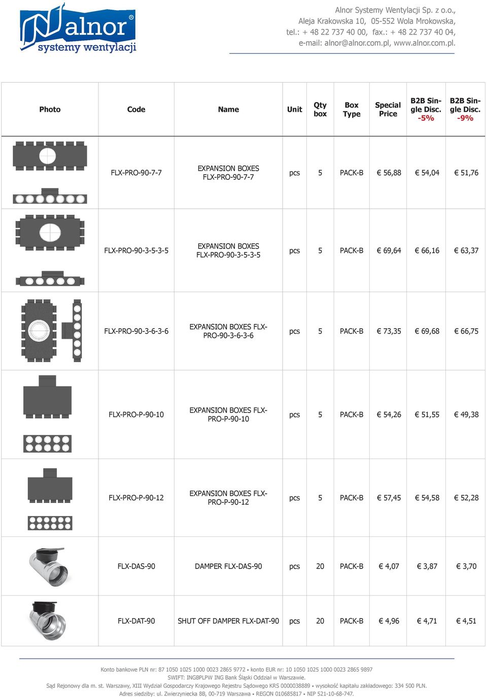 PRO-P-90-10 pcs 5 PACK-B 54,26 51,55 49,38 FLX-PRO-P-90-12 FLX- PRO-P-90-12 pcs 5 PACK-B 57,45 54,58 52,28