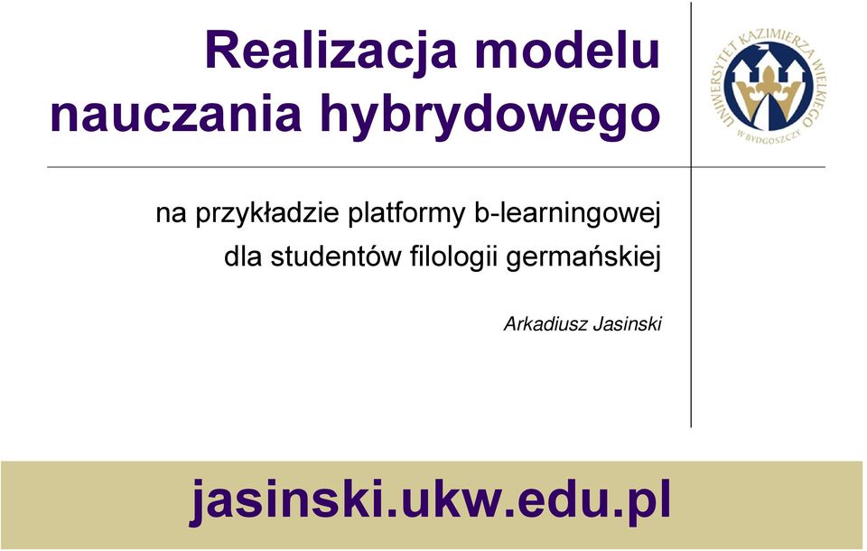 b-learningowej dla studentów filologii