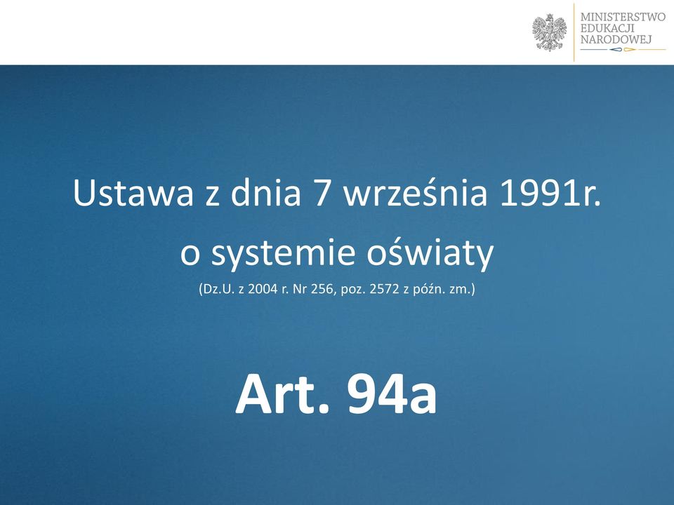 o systemie oświaty (Dz.U.