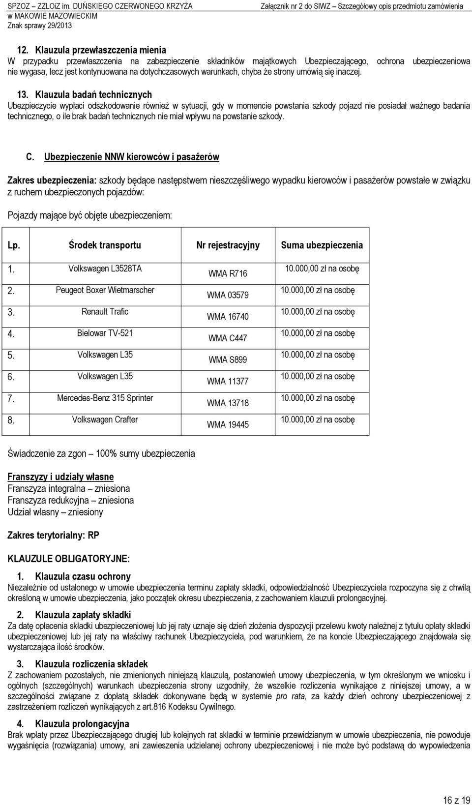 chyba że strony umówą sę naczej. 13.