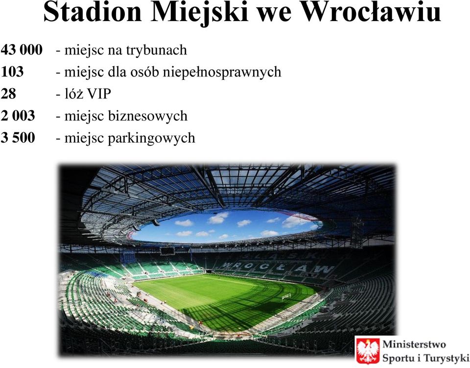 niepełnosprawnych 28 - lóż VIP 2 003 -