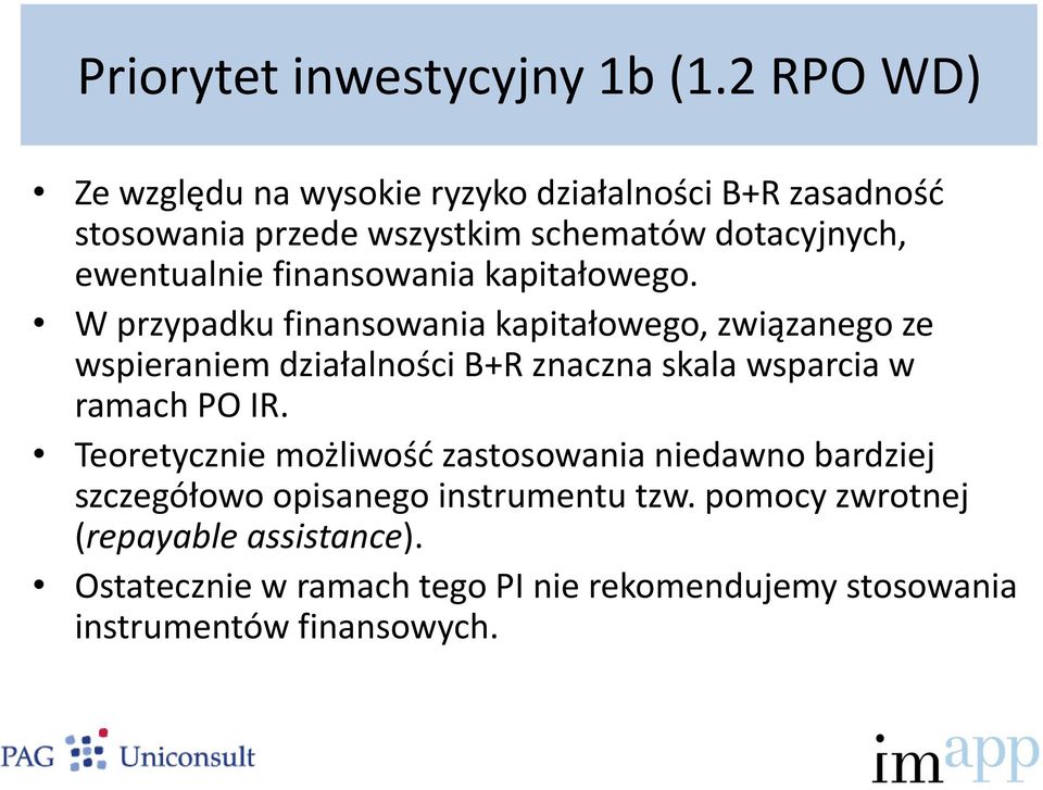 finansowania kapitałowego.