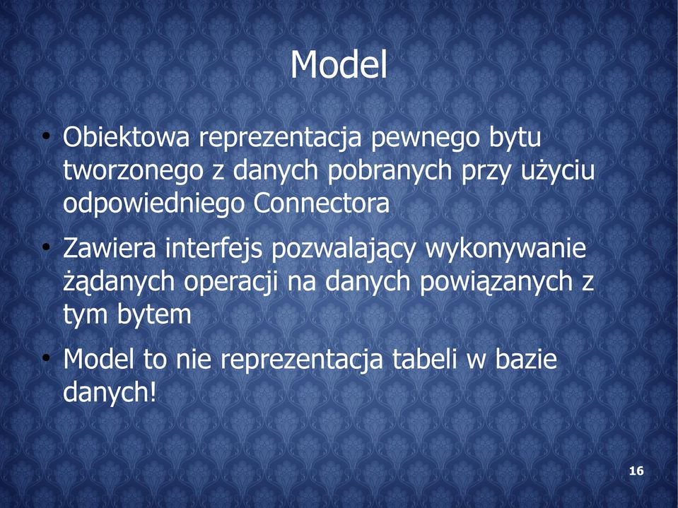 interfejs pozwalający wykonywanie żądanych operacji na danych