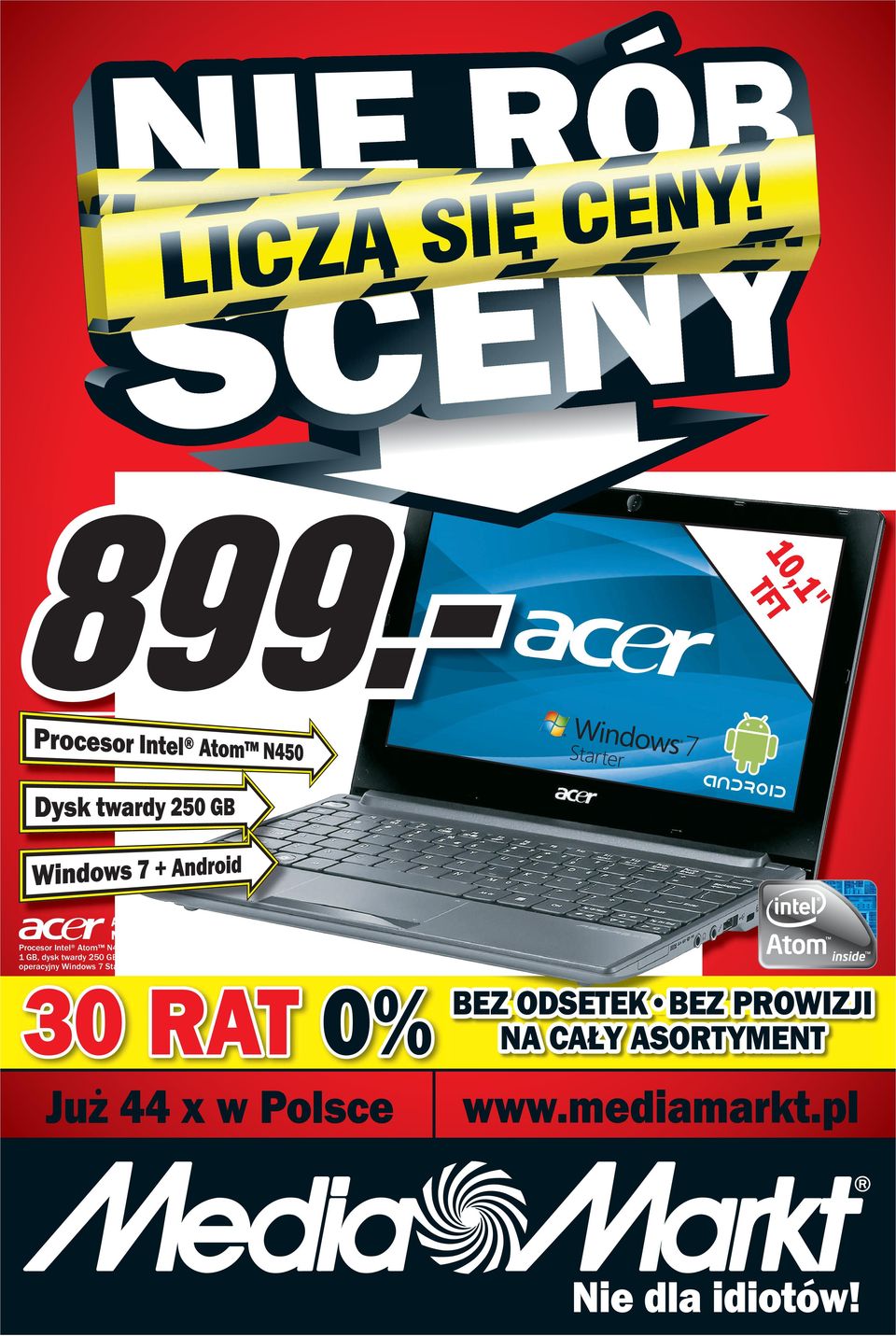 0, kamera internetowa, system operacyjny Windows 7 Starter+Android, nr art. 1115103.
