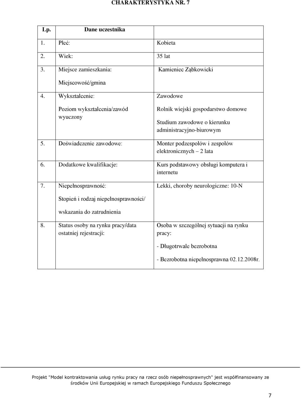 kierunku administracyjno-biurowym 5.