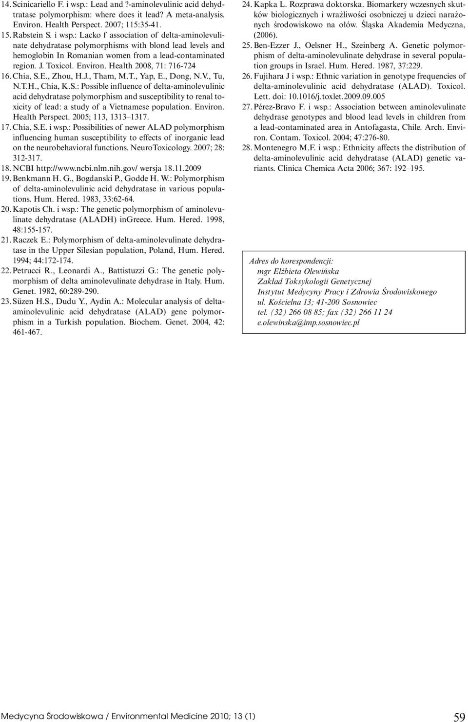 E., Zhou, H.J., Tham, M.T., Yap, E., Dong, N.V., Tu, N.T.H., Chia, K.S.