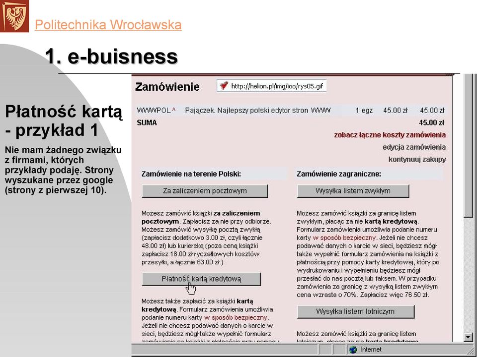 których przykłady podaję.