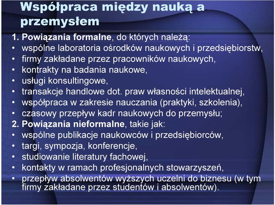 usługi konsultingowe, transakcje handlowe dot.