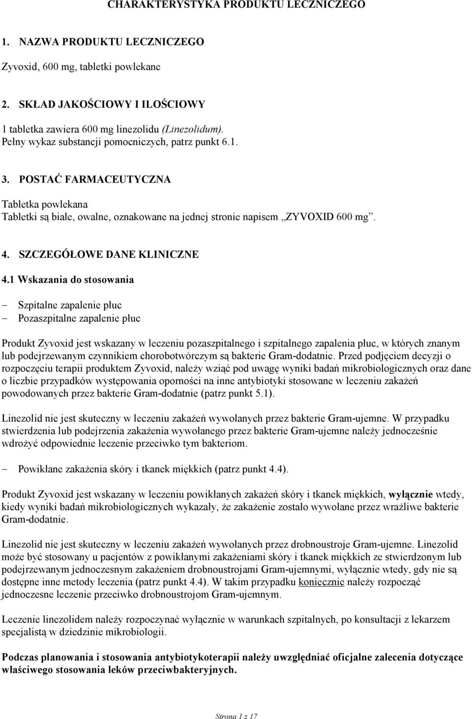 SZCZEGÓŁOWE DANE KLINICZNE 4.