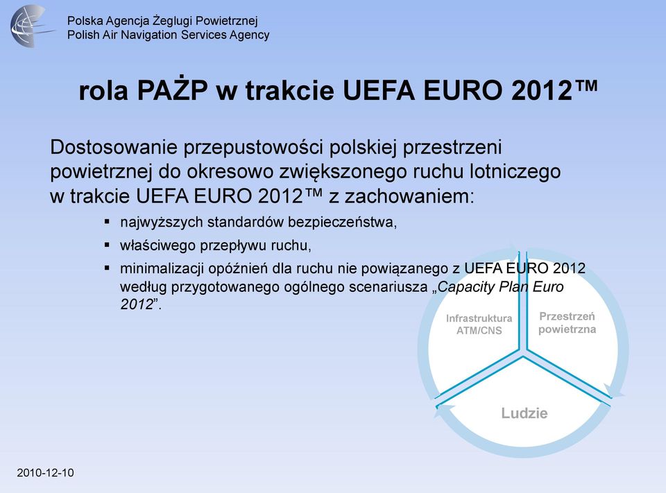 bezpieczeństwa, właściwego przepływu ruchu, minimalizacji opóźnień dla ruchu nie powiązanego z UEFA EURO