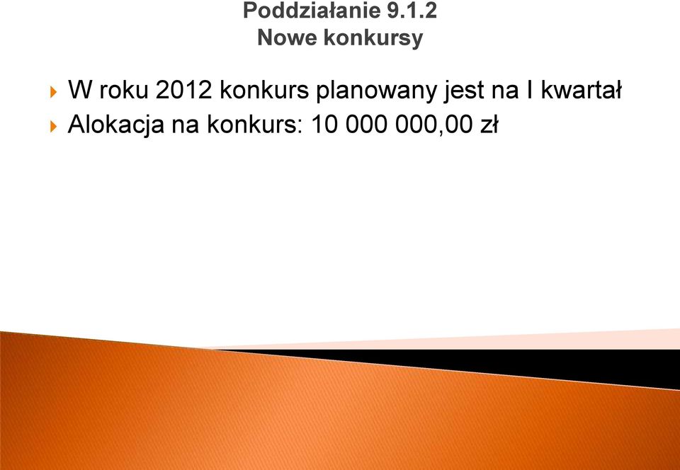 konkurs planowany jest na I