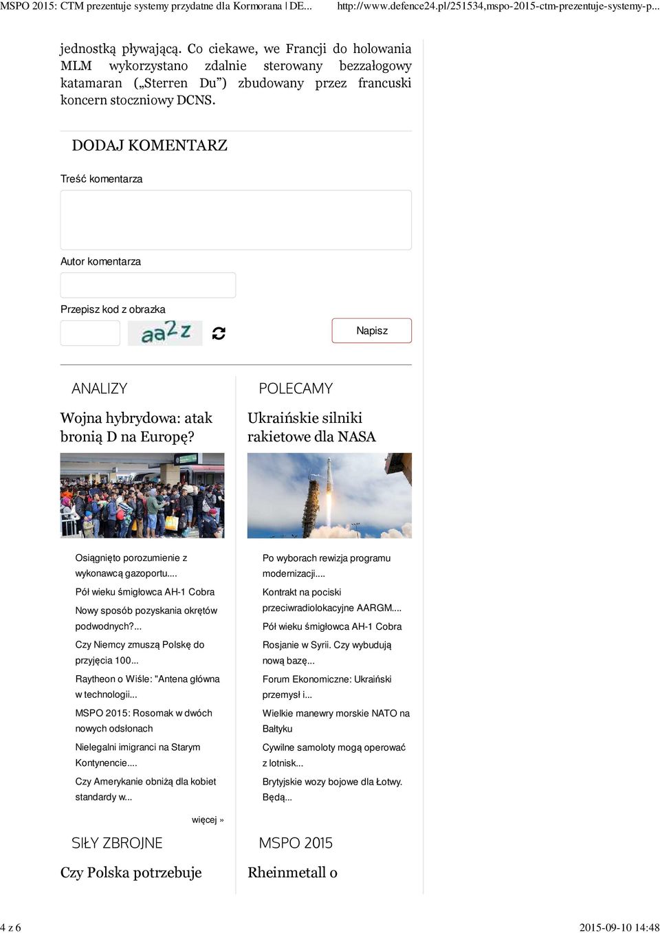 DODAJ KOMENTARZ Treść komentarza Autor komentarza Przepisz kod z obrazka Napisz ANALIZY Wojna hybrydowa: atak bronią D na Europę?