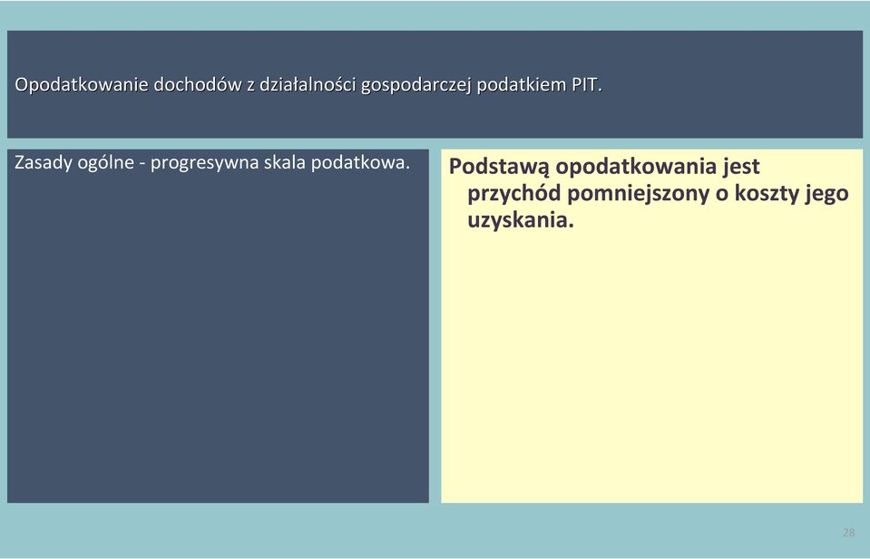 Podstawą opodatkowania jest