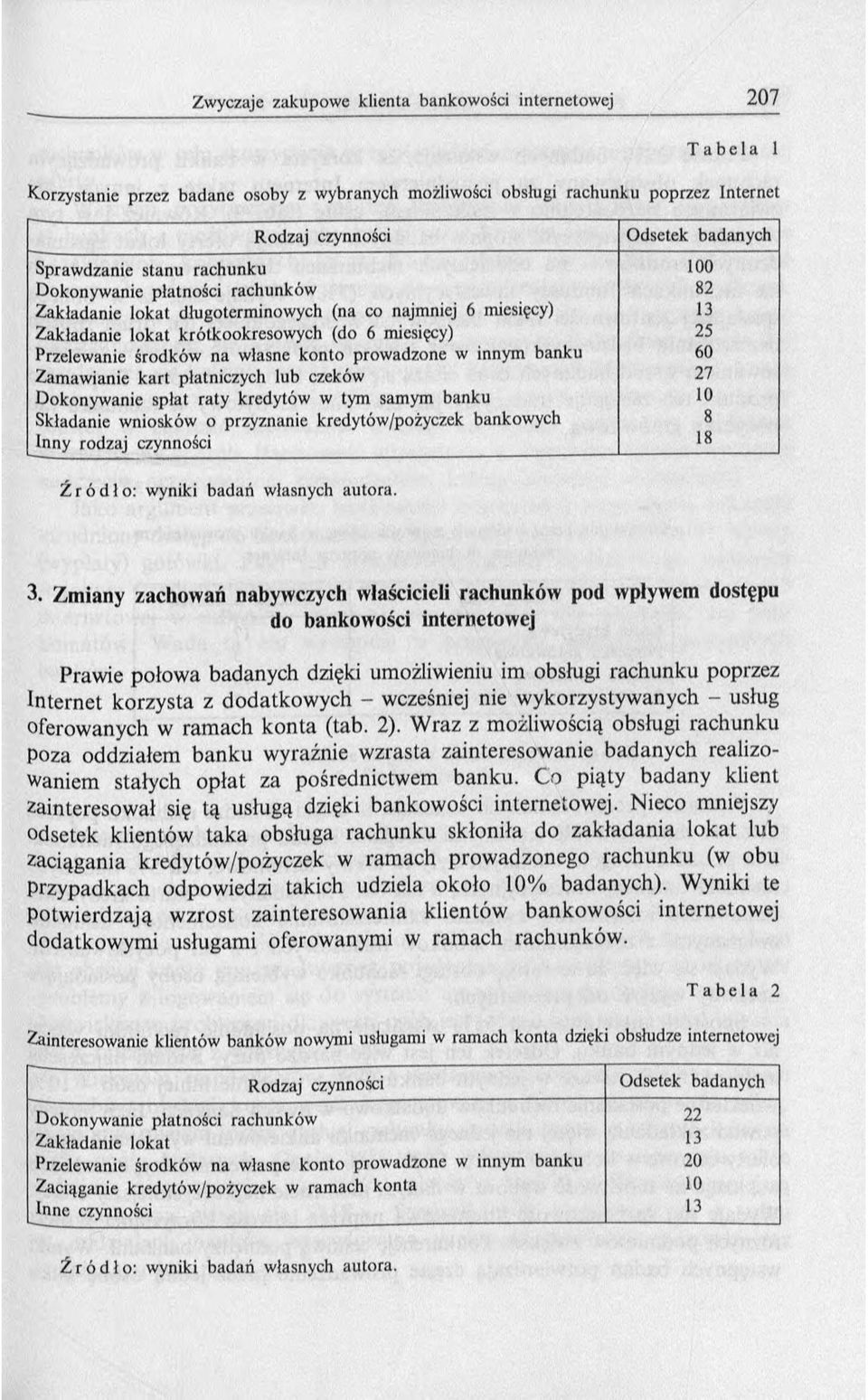 adzone w innym banku 60 Z am aw ianie k a rt płatniczych lub czeków 27 D okonyw anie spłat ra ty k redytów w tym sam ym banku 10 Składanie w niosków o przyznanie kredytów /pożyczek bankow ych 8 Inny