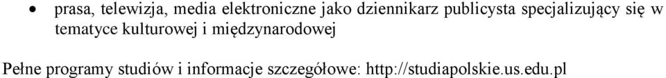 tematyce kulturowej i międzynarodowej Pełne