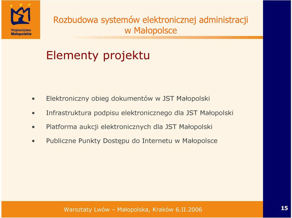 elektronicznego dla JST Małopolski Platforma aukcji elektronicznych dla JST