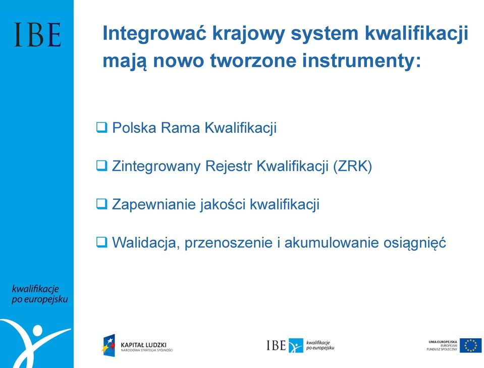 Zintegrowany Rejestr Kwalifikacji (ZRK) Zapewnianie